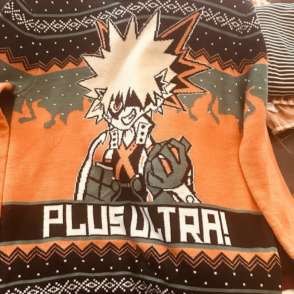 Plus Ultra Graphic Sweater - Orange and Black